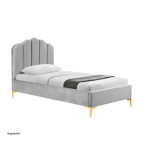 Polsterbett 90 x 200 cm Yoris Grau 