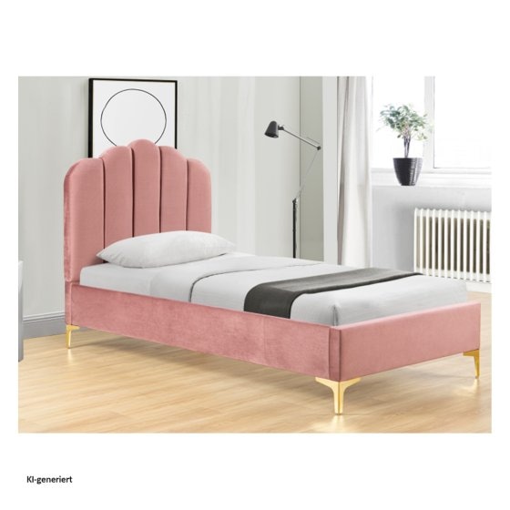Polsterbett 90 x 200 cm Yoris Pink 