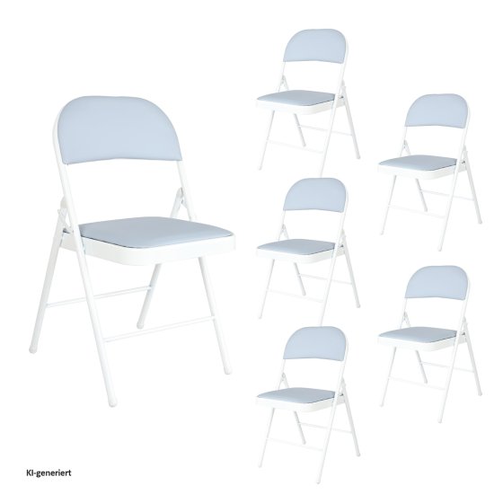 Klappstühle 6er Set Wedigo Grau 