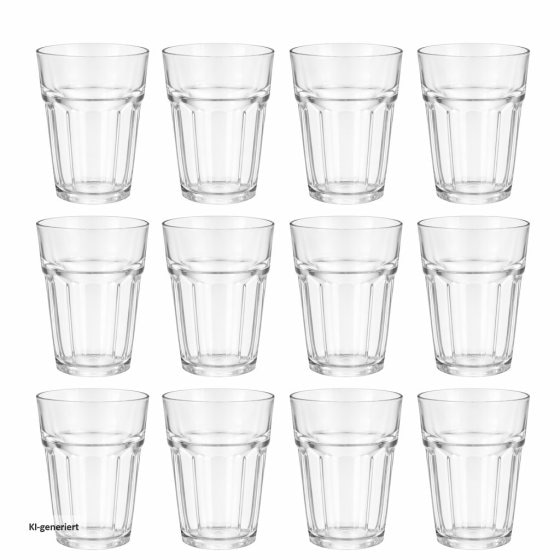 12 Trinkgläser 250 ml Wassergläser Glas spülmaschinengeeignet 