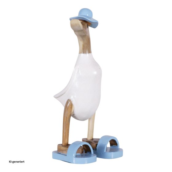 Dekoente Schlappi von Wolkenblau aus Holz 25 cm Hellblaue Dekoration 