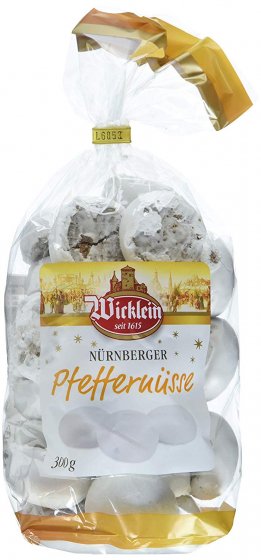 Wicklein Würzige Pfeffernüsse mit weißer Zuckerglasur 300g 5er Pack 