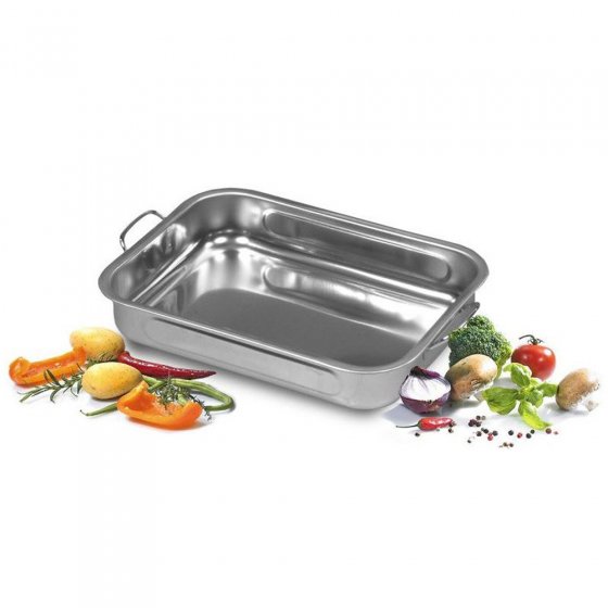 Krüger Vierkantpfanne Auflaufform aus rostfreiem Edelstahl 25cm 