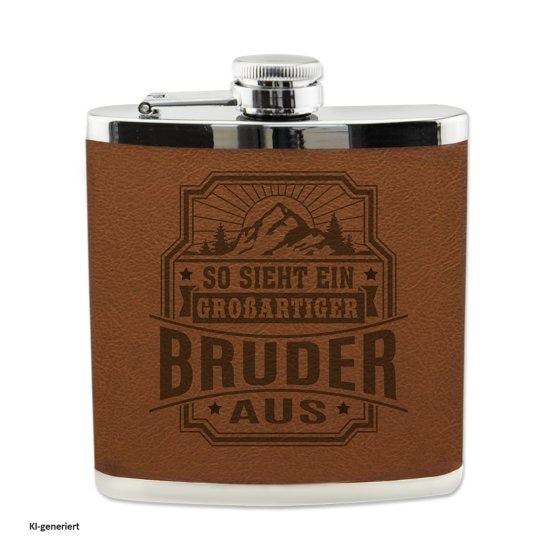 Echter Kerl Flachmann Bruder 