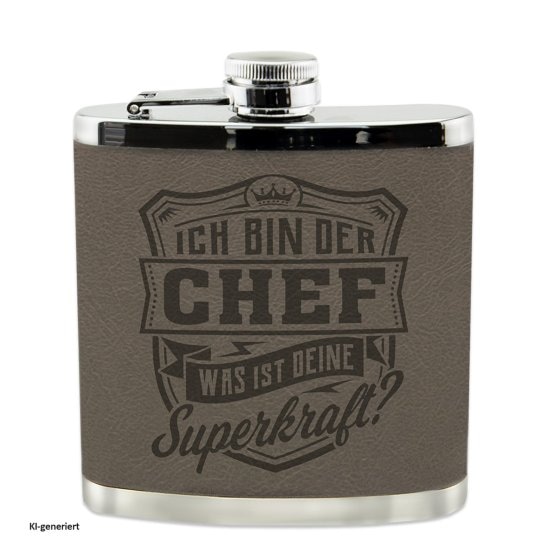 Echter Kerl Flachmann Chef 