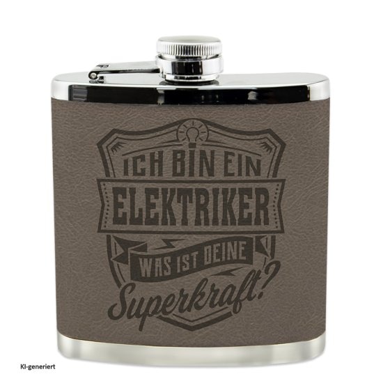 Echter Kerl Flachmann Elektriker 