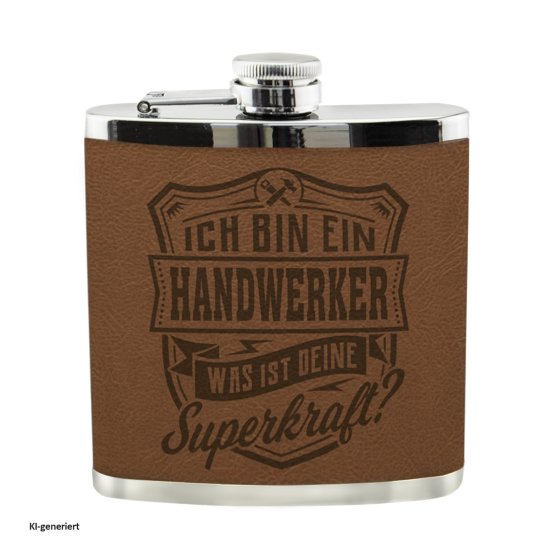 Echter Kerl Flachmann Handwerker 