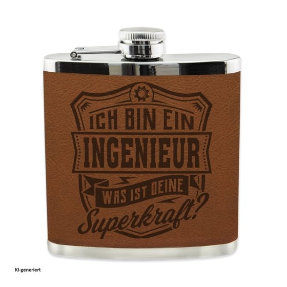 Echter Kerl Flachmann Ingenieur 