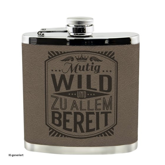 Echter Kerl Flachmann mutig 