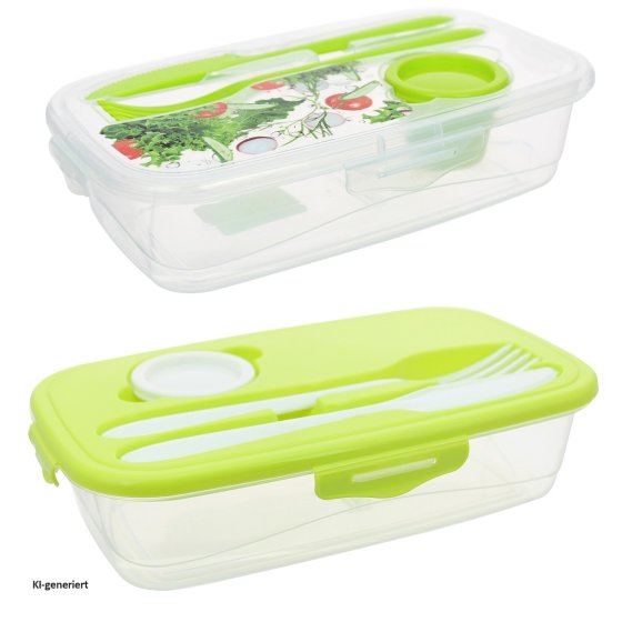 Frischhaltedose mit Besteck 2 Stück Easylunch 