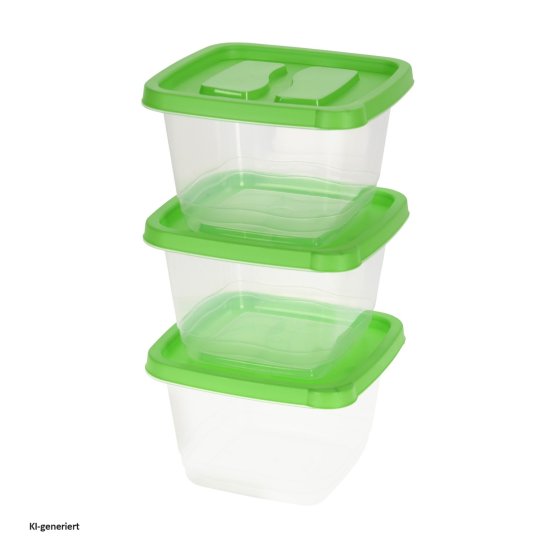 Vorratsdosen-Set, 3-teilig Deckel Grün 