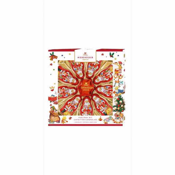 Niederegger Weihnachtsmänner und Stern mit Marzipanfüllung 125g 