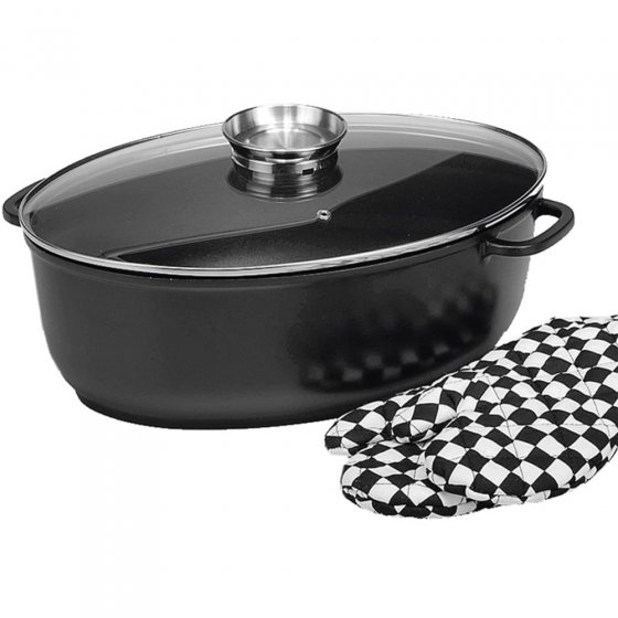 Krüger Gänsebräter Aluguss aus der Serie Delta beschichtet 38cm 