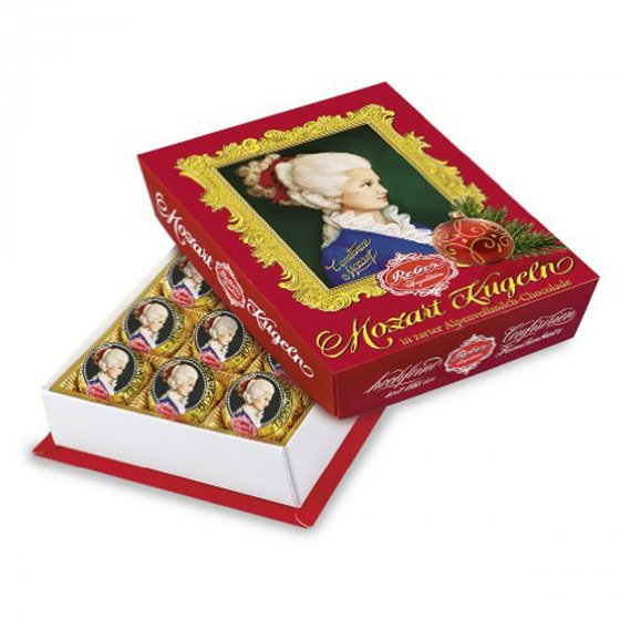 Reber Constanze Mozart Kugeln aus Zartbitter und Nougat 240g 
