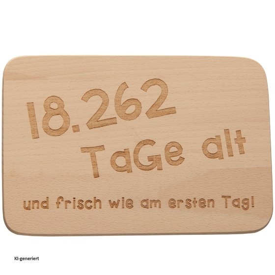 Frühstücksbrettchen 18.262 Tage alt und... 