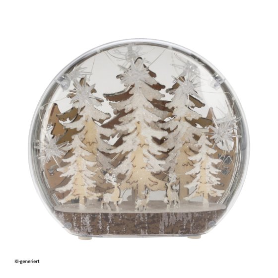 Weihnachtsdeko Kuppel, LED Wald 