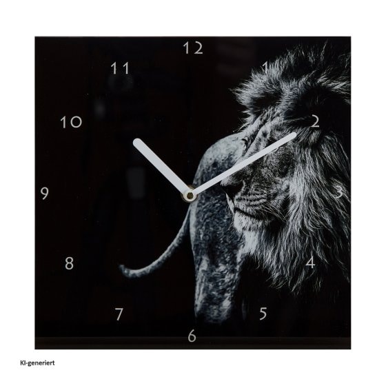 Wanduhr Löwe 
