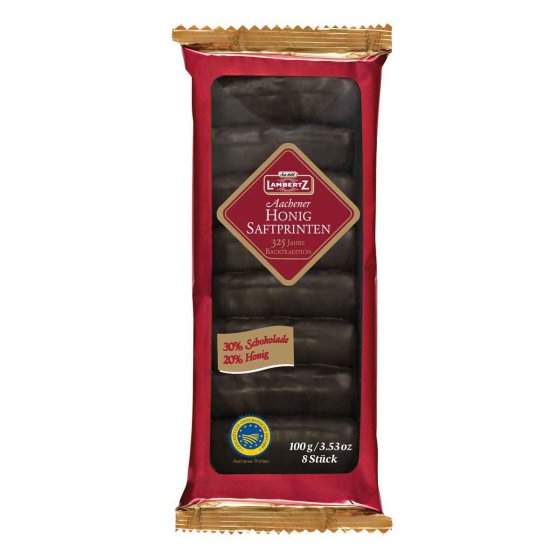 Lambertz Aachener Honig Saftprinten mit Zartbitter Überzug 100g 