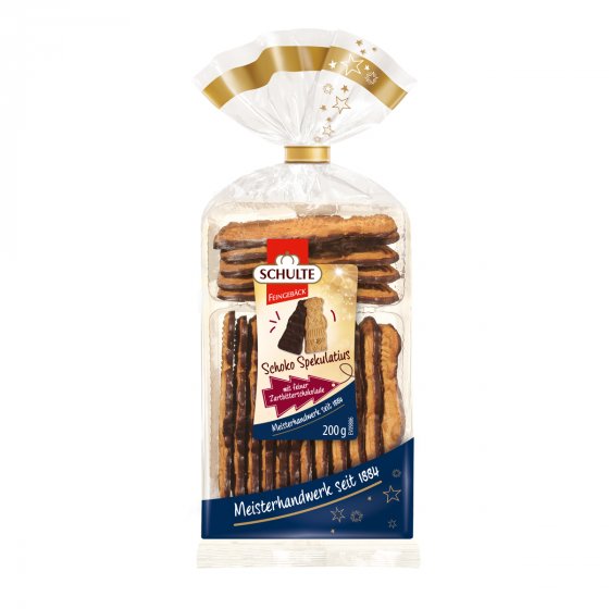 Schoko Spekulatius mit feiner Zartbitter Schokolade Schulte 200g 
