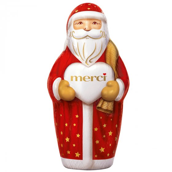 Merci Weihnachtsmann aus zartschmelzende Edle Vollmilchschokolade 60g 
