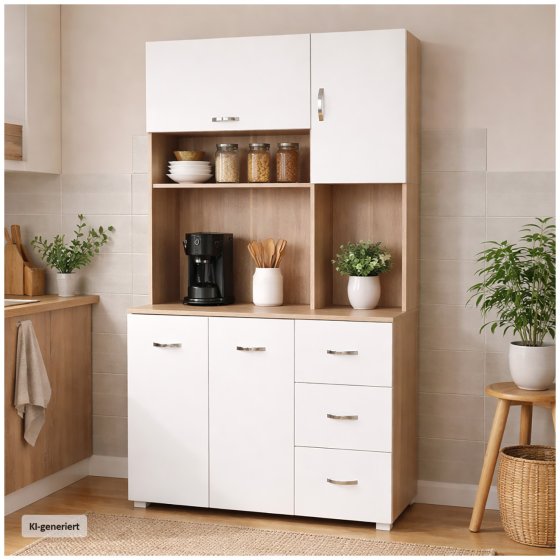 Küchenschrank Sonoma/Weiß Blanca 