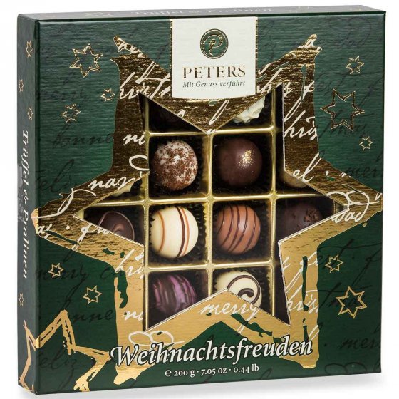 Peters Weihnachtstrüffel Auslese edle Komposition aus Schokolade 200g 