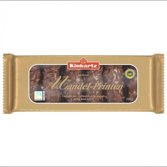 Kinkartz Mandel Printen umhüllt mit Vollmilchschokolade 100g 