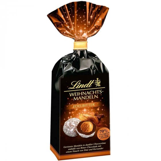 Lindt Weihnachts Mandeln Edelbitter mit dunkler Schokocreme 100g 