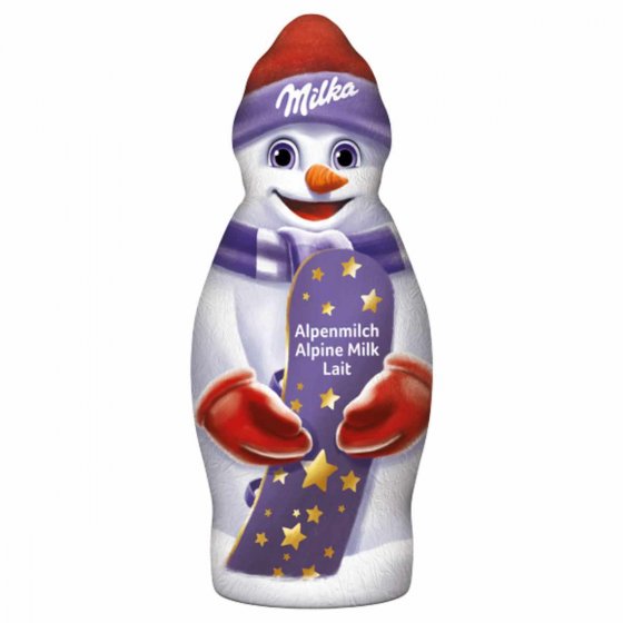 Milka Schneemann Hohlfigur aus zartschmelzender Schokolade 50g 