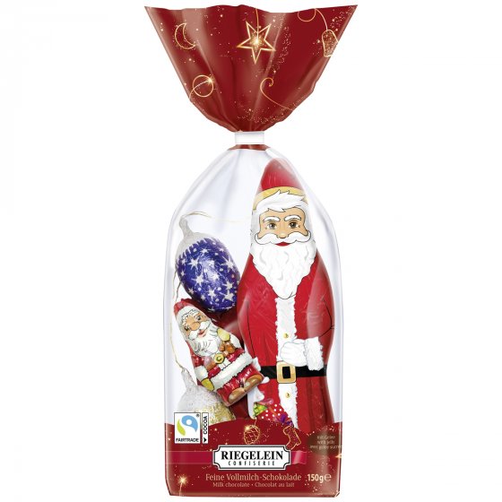 Riegelein Weihnachts Mischbeutel aus Vollmilchschokolade 150g 