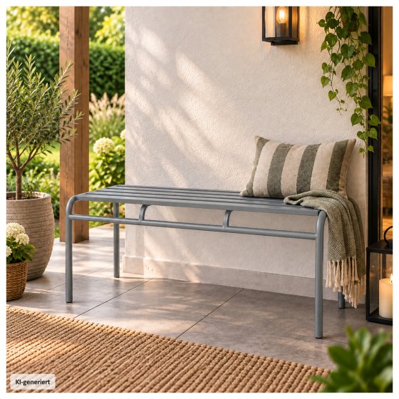 Bank Celia Basic Metall Grau 