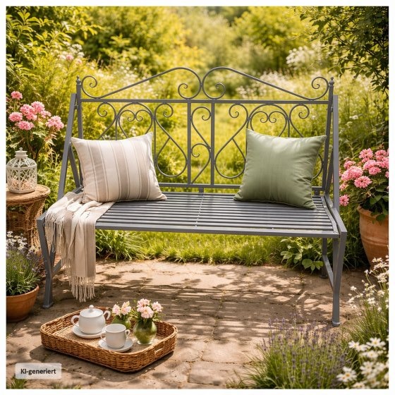 Gartenbank Solea Eisen Grau 