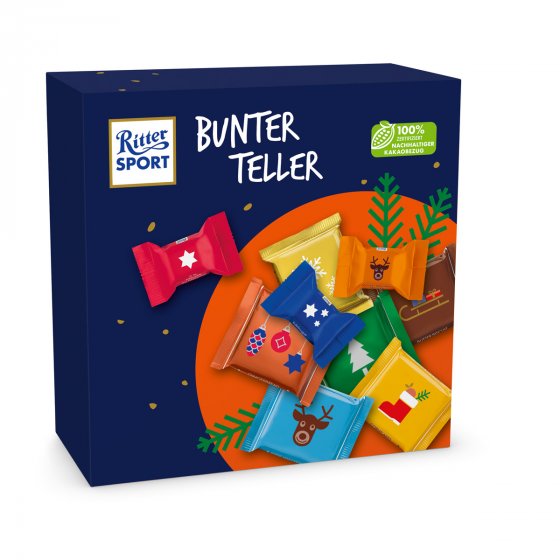 Ritter Sport Bunter Teller Mini Schokolade 15fach sortiert 230g 