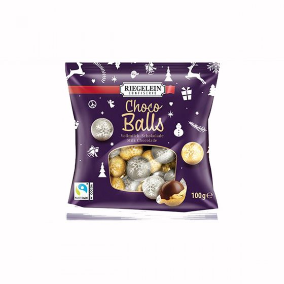 Riegelein Choco Balls Kugeln aus massiver Volmilchschokolade 100g 