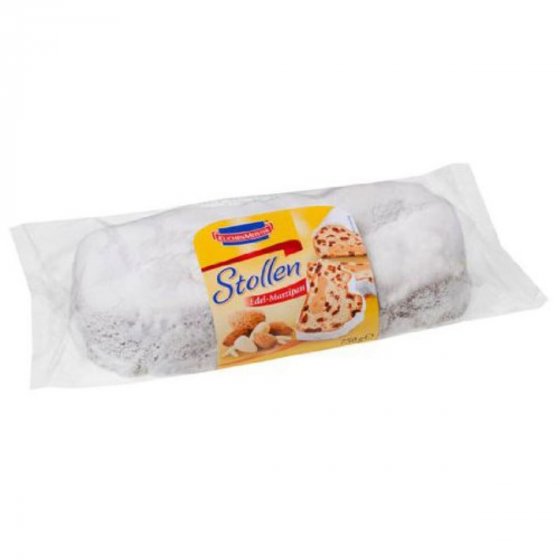 KuchenMeister Weihnachtsgebäck Stollen Edel Marzipan Füllung 750g 