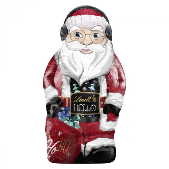 Lindt HELLO Xmas Santa Hohlfigur aus Alpenvollmilch Schokolade 140g 