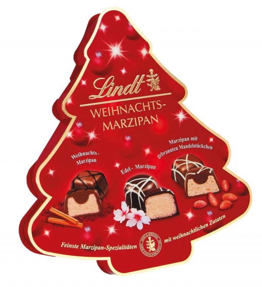 Lindt Weihnachts Marzipan Selection in dekorativer Verpackung 175g 
