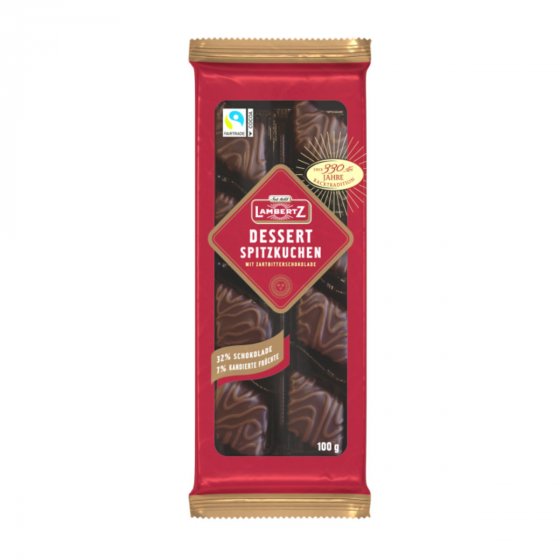 Lambertz Dessert Spitzkuchen überzogen mit Zartbitterschokolade 100g 