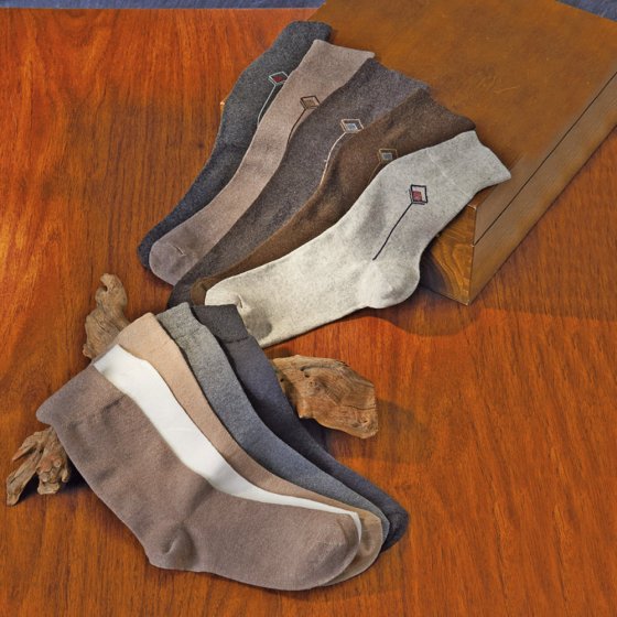 Venenfreundliche Socken - uni und gemustert - 5er Set