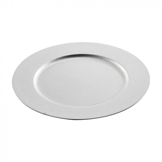 Dekoteller Glitter Silber 