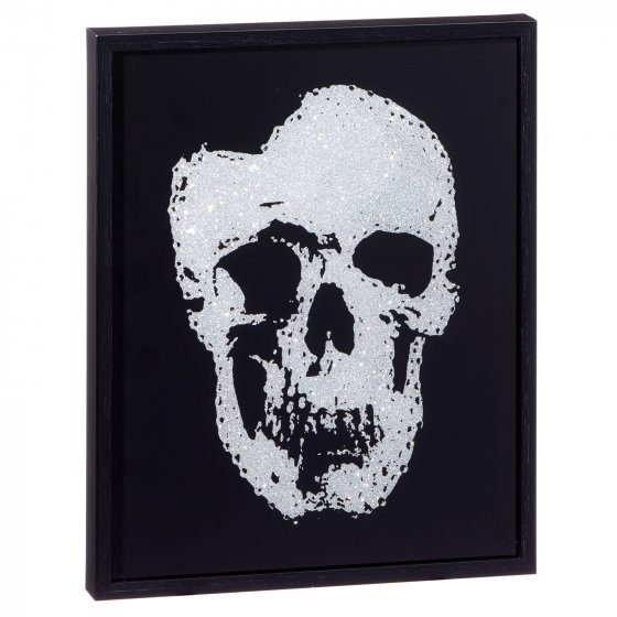 Wandbild Glitzer klein Totenkopf 