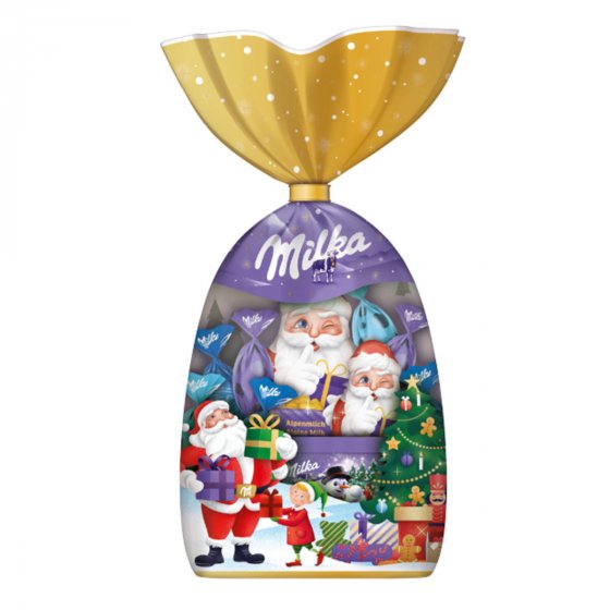 Milka Weihnachtsmischung mit Alpenmilch Schokolade und Dragees 224g 
