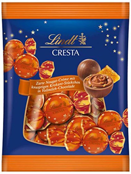 Lindt Cresta Kugeln aus Vollmilchschokolade und Krokant 101g 4er Pack 