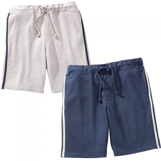 Jersey-Shorts,2er Pack,XXL XXL | Marine#Grau