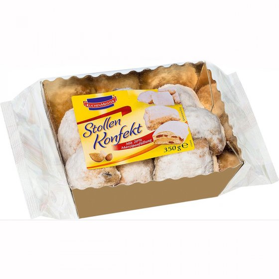 KuchenMeister Stollenkonfekt mit Marzipankern 350g 13er Pack 