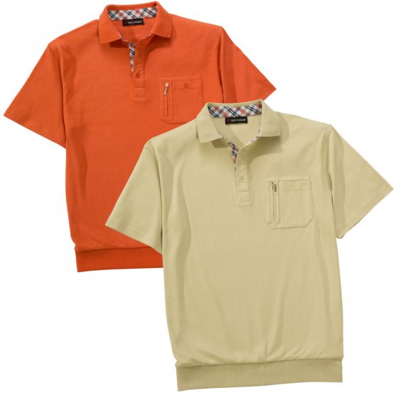 Komfort-Poloshirts,Beige,L L | Beige