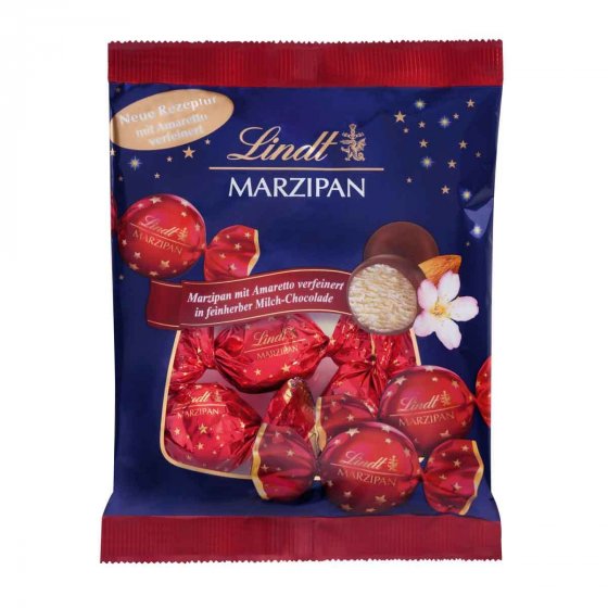 Lindt Edel Marzipan Kugeln mit Milchschokolade verfeinert 100g 