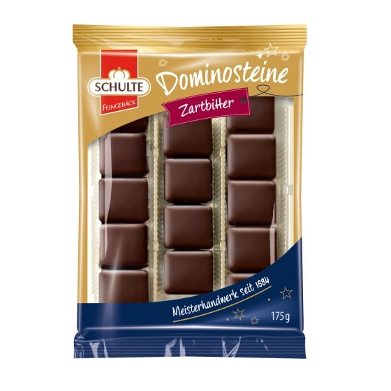 Schulte Dominosteine mit Zartbitterschokoladen Ueberzug 175g 30er Pack 