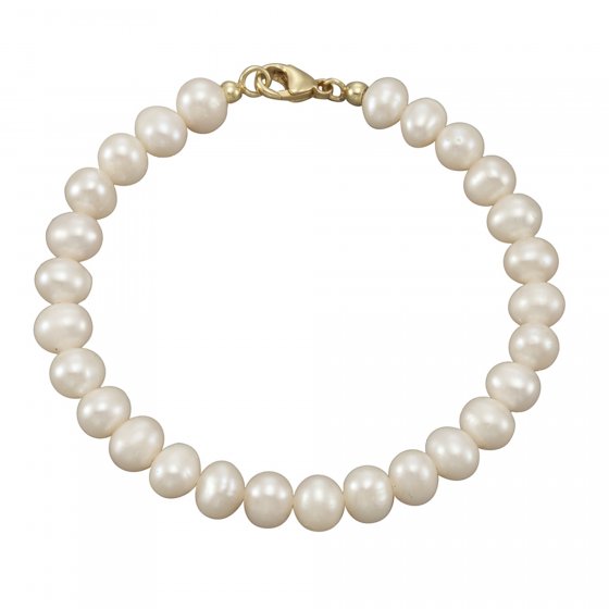 Armband 375/- Gelbgold Süßwasserperlen 7-7,5mm 