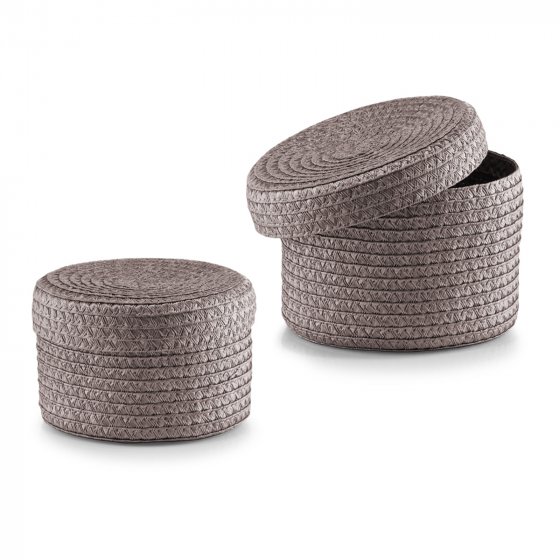 Korb-Set 2-teilig mit Deckel 